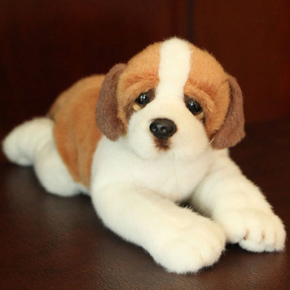 Cozy Saint Bernard Stuffed Animal – Soft Mahogany & White Plush Gift for Dog Lovers