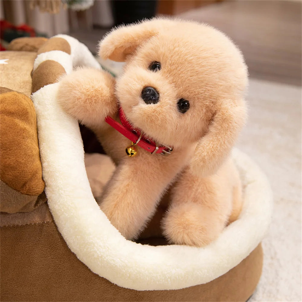 Cuddly Goldendoodle Plush Toy for Doodle Lovers - Apricot Teddy Bear Dog - Realistic Valentine's Day Treat