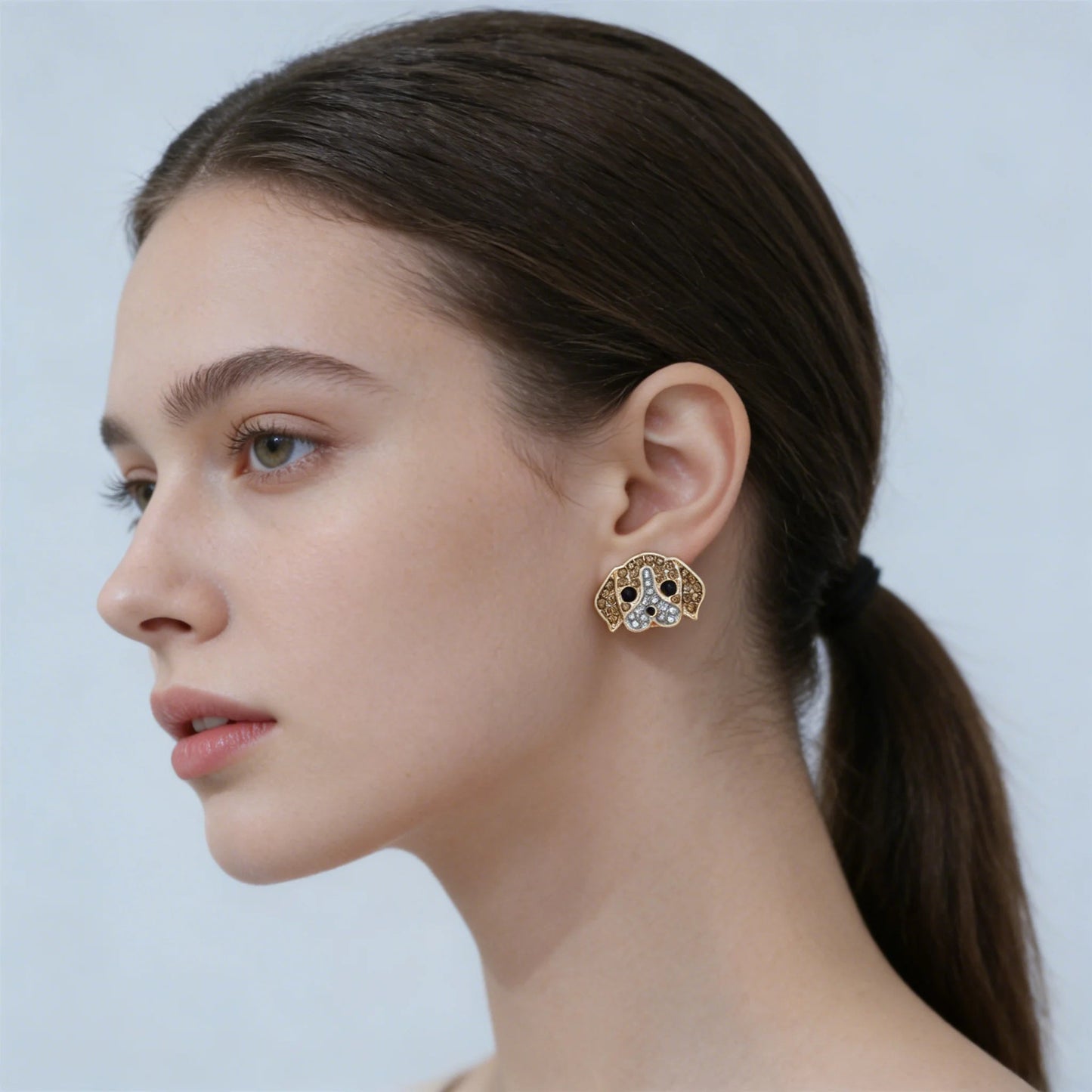 Cute Beagle Earrings - Adorable Puppy Dog Jewelry - Stud for Women