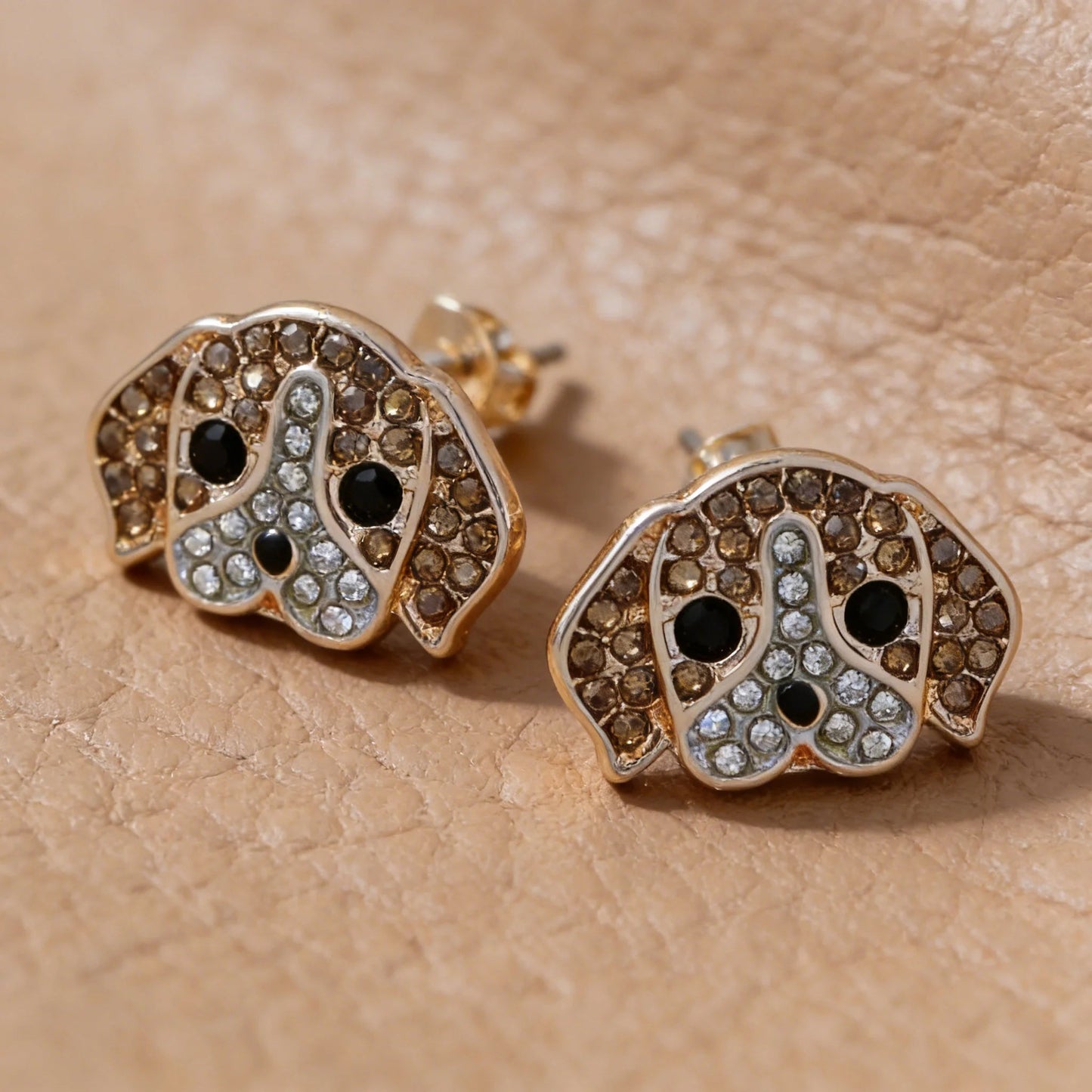 Cute Beagle Earrings - Adorable Puppy Dog Jewelry - Stud for Women