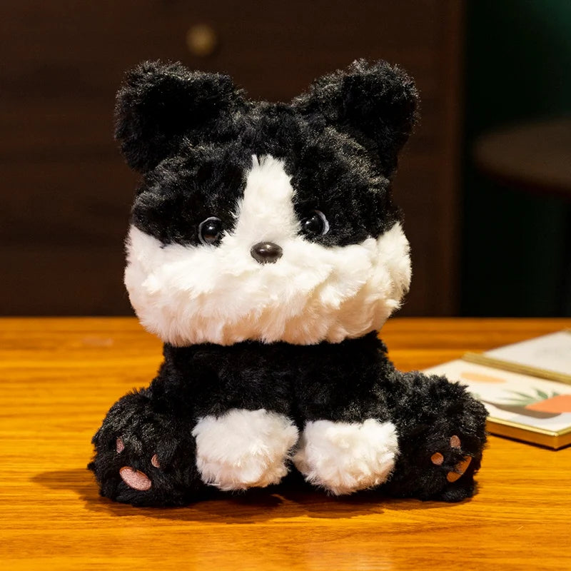 Cute Black and White border collie Stuffed Animal – Soft Plush Dog Toy Gift