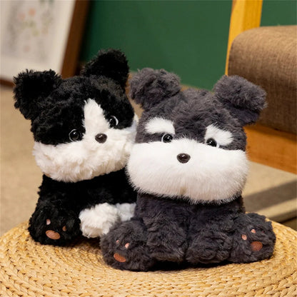 Cute Black and White border collie Stuffed Animal – Soft Plush Dog Toy Gift