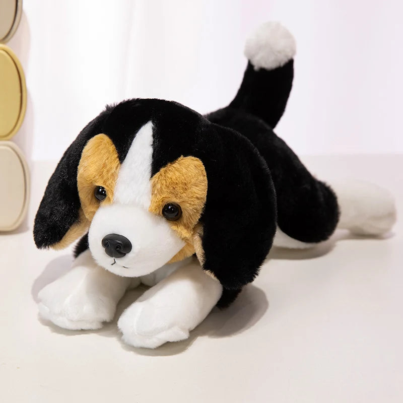 Cute Blue Tan & White Beagle Stuffed Animal – Soft Plush Dog Toy Gift