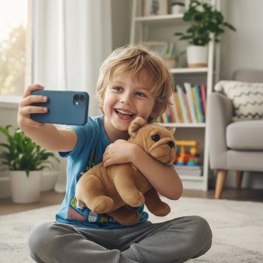 Cute Fawn French Bulldog Plush Stuffed Animal - Dog Toy for Children