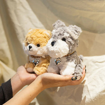 Cute Schnauzer Stuffed Animal – Salt & Pepper Soft Plush Dog Toy