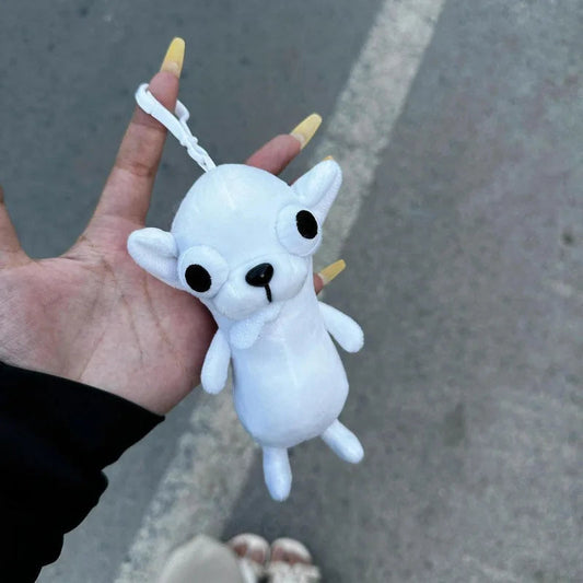 Cute White Chihuahua Stuffed Animal - Bag Charm - Soft Plush Dog Toy Gift
