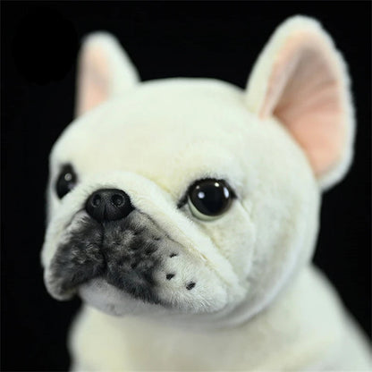 Cute White French Bulldog Stuffed Animal – Soft Plush Dog Toy Gift
