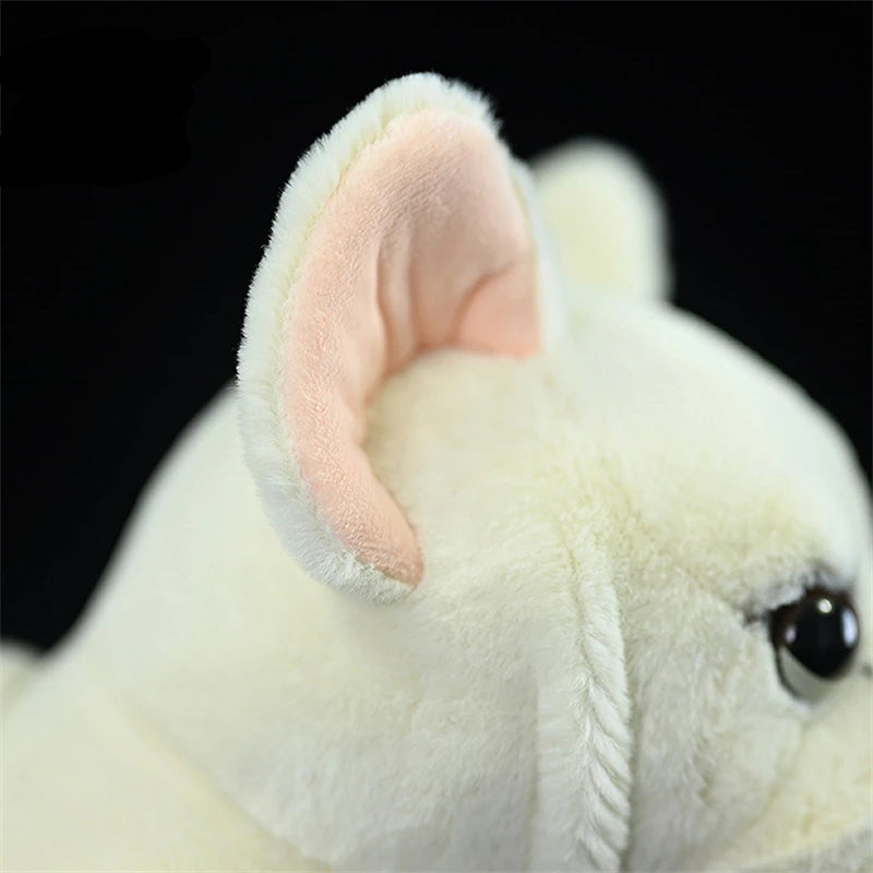 Cute White French Bulldog Stuffed Animal – Soft Plush Dog Toy Gift
