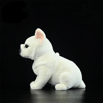 Cute White French Bulldog Stuffed Animal – Soft Plush Dog Toy Gift