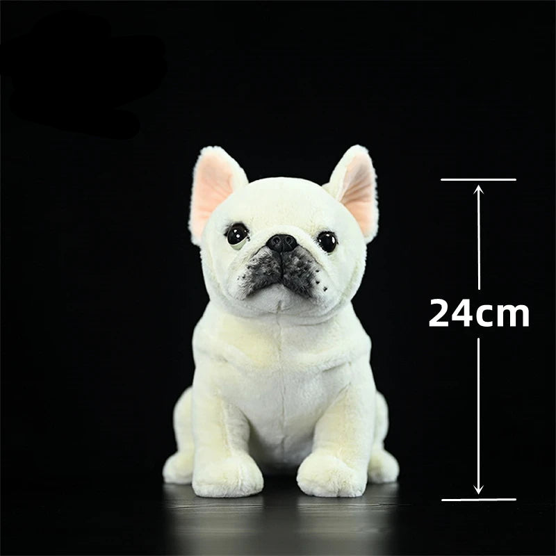 Cute White French Bulldog Stuffed Animal – Soft Plush Dog Toy Gift