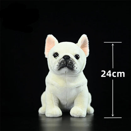 Cute White French Bulldog Stuffed Animal – Soft Plush Dog Toy Gift