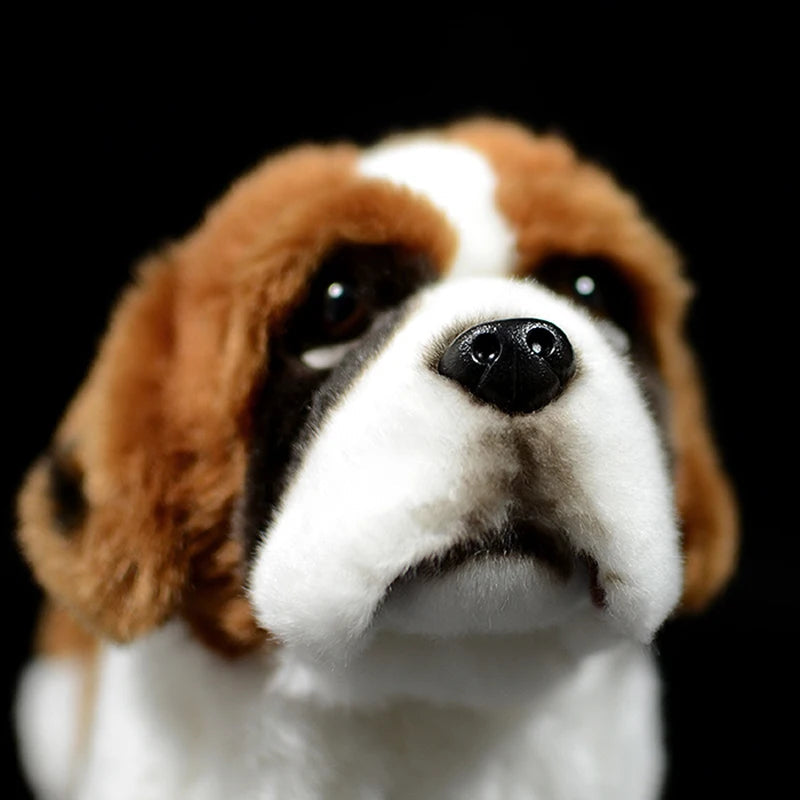 Cute White & Red Saint Bernard Stuffed Animal – Soft Plush Toy Gift