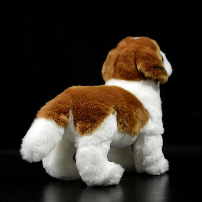 Cute White & Red Saint Bernard Stuffed Animal – Soft Plush Toy Gift