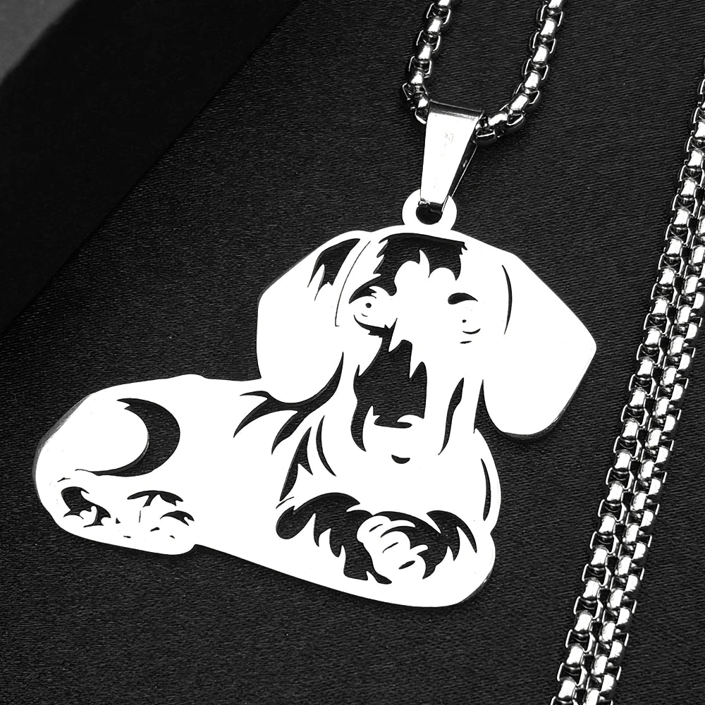 Dachshund Necklace Gold, Silver & Black – Cute Puppy Dog Lover Gift