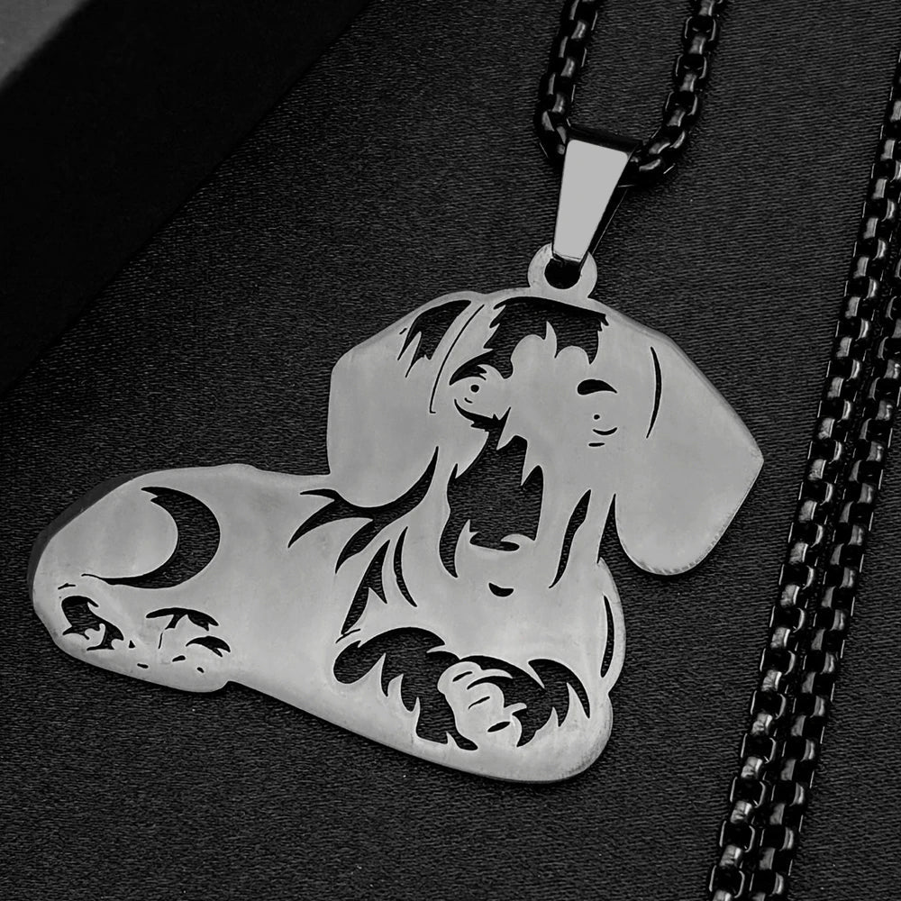Dachshund Necklace Gold, Silver & Black – Cute Puppy Dog Lover Gift