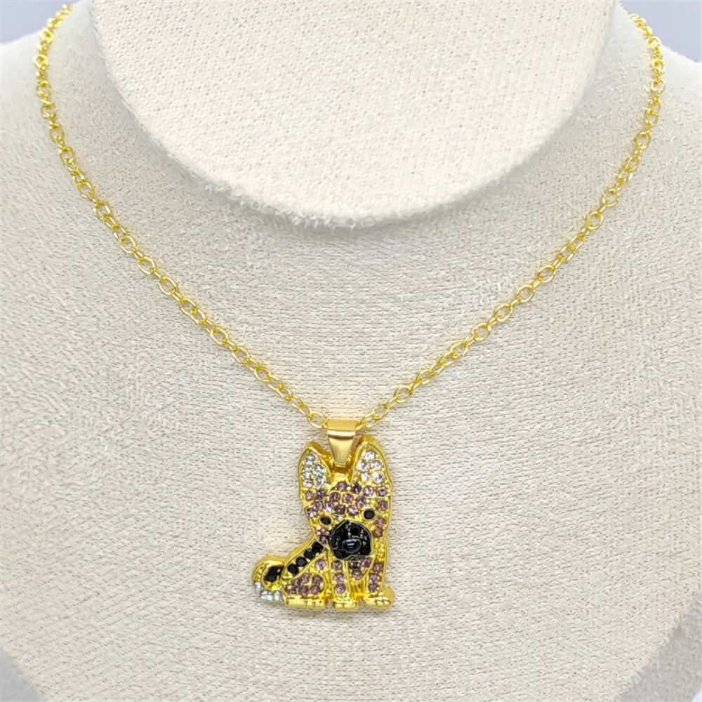 Delicate German Shepherd Necklace – Stylish Puppy Jewelry for Girls