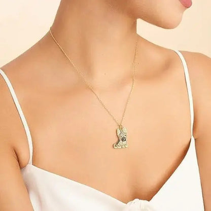 Delicate German Shepherd Necklace – Stylish Puppy Jewelry for Girls