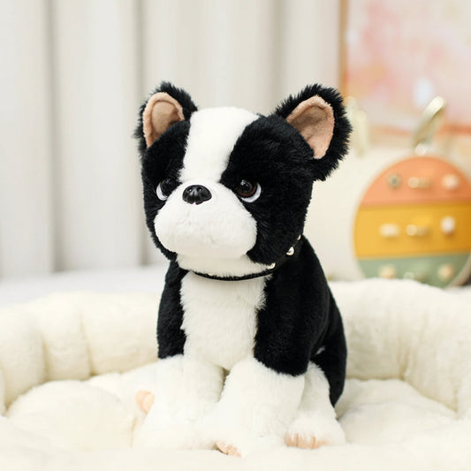 Delightful Black & White Boston Terrier Stuffed Animal – Sweet Plush Toy