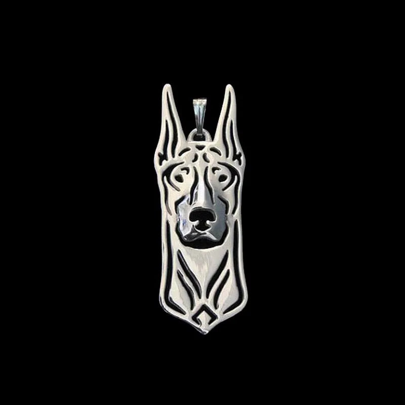 Doberman Pinscher Gold & Silver Pendant Necklace – Loyal Dog Lover Gift