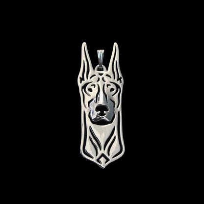Doberman Pinscher Gold & Silver Pendant Necklace – Loyal Dog Lover Gift