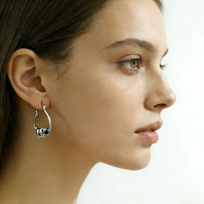 Dreamy Silver Pug Earrings – Soft Aesthetic Puppy Jewelry for Women