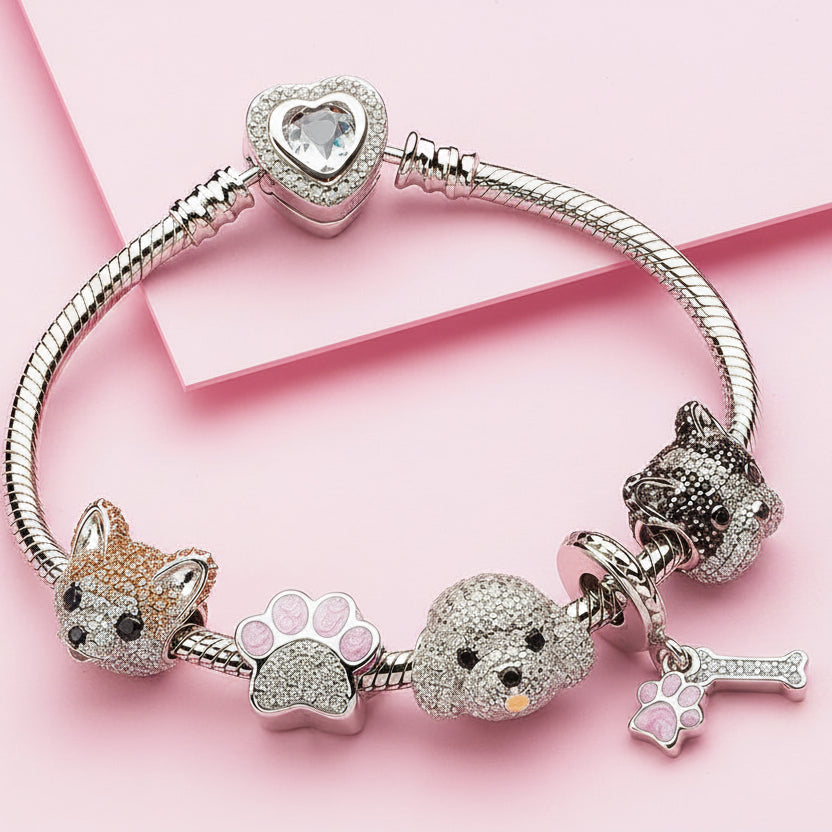 Fashion French Bulldog Charm – Modern Silver Necklace