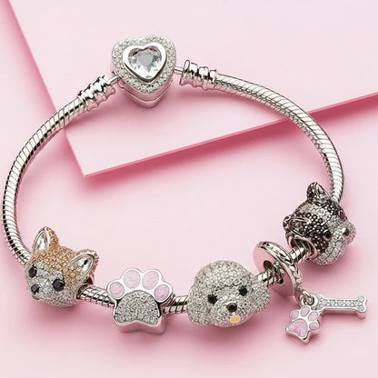 Fashion French Bulldog Charm – Modern Silver Necklace