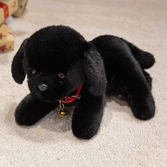 Fluffy Black Labrador Plush Toy – Cozy Dog Lover Gift Idea