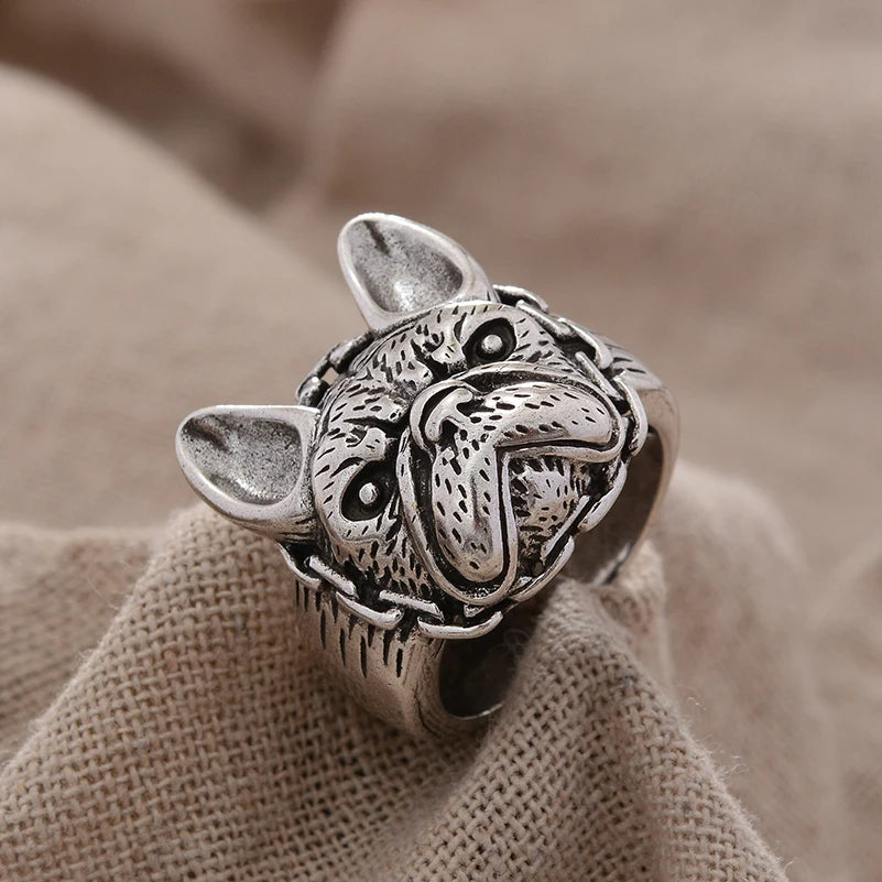 French Bulldog Ring for Women – Elegant Silver Dog Jewelry