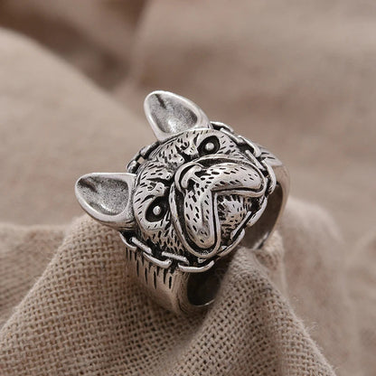 French Bulldog Ring for Women – Elegant Silver Dog Jewelry