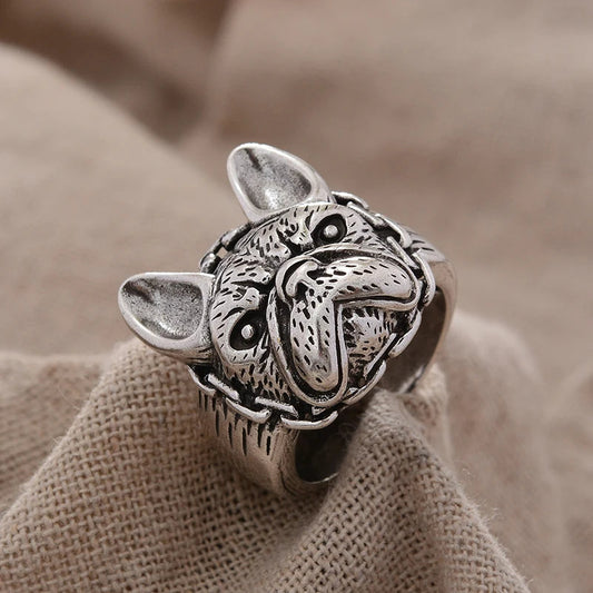 French Bulldog Ring for Women – Elegant Silver Dog Jewelry