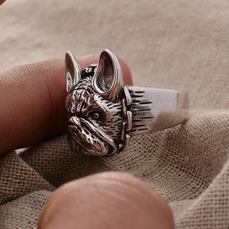 French Bulldog Ring for Women – Elegant Silver Dog Jewelry