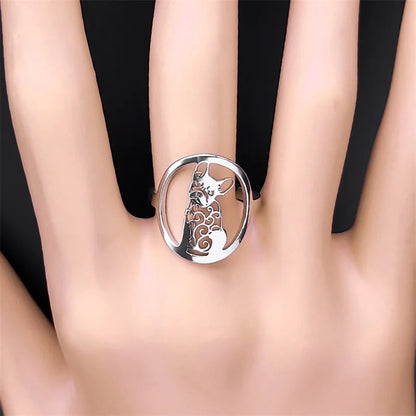 French Bulldog Silver Ring – Detailed Frenchie Dog Jewelry