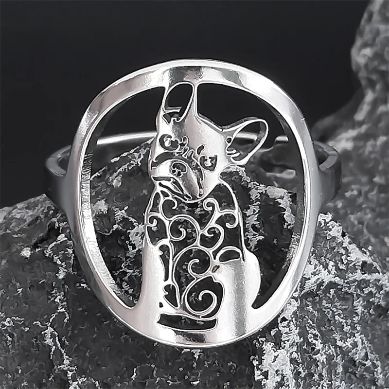 French Bulldog Silver Ring – Detailed Frenchie Dog Jewelry