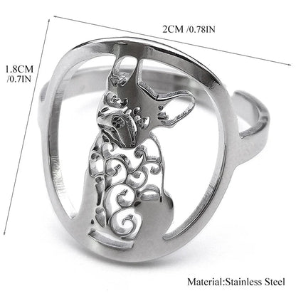 French Bulldog Silver Ring – Detailed Frenchie Dog Jewelry