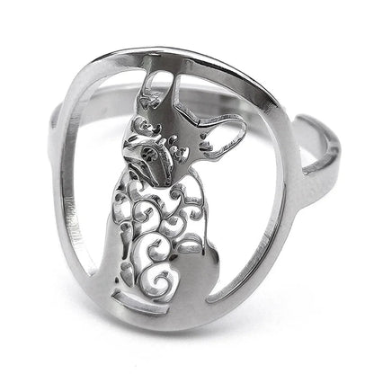 French Bulldog Silver Ring – Detailed Frenchie Dog Jewelry