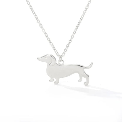 Gold and Silver Dachshund Necklace – Emotional Puppy Love Jewelry