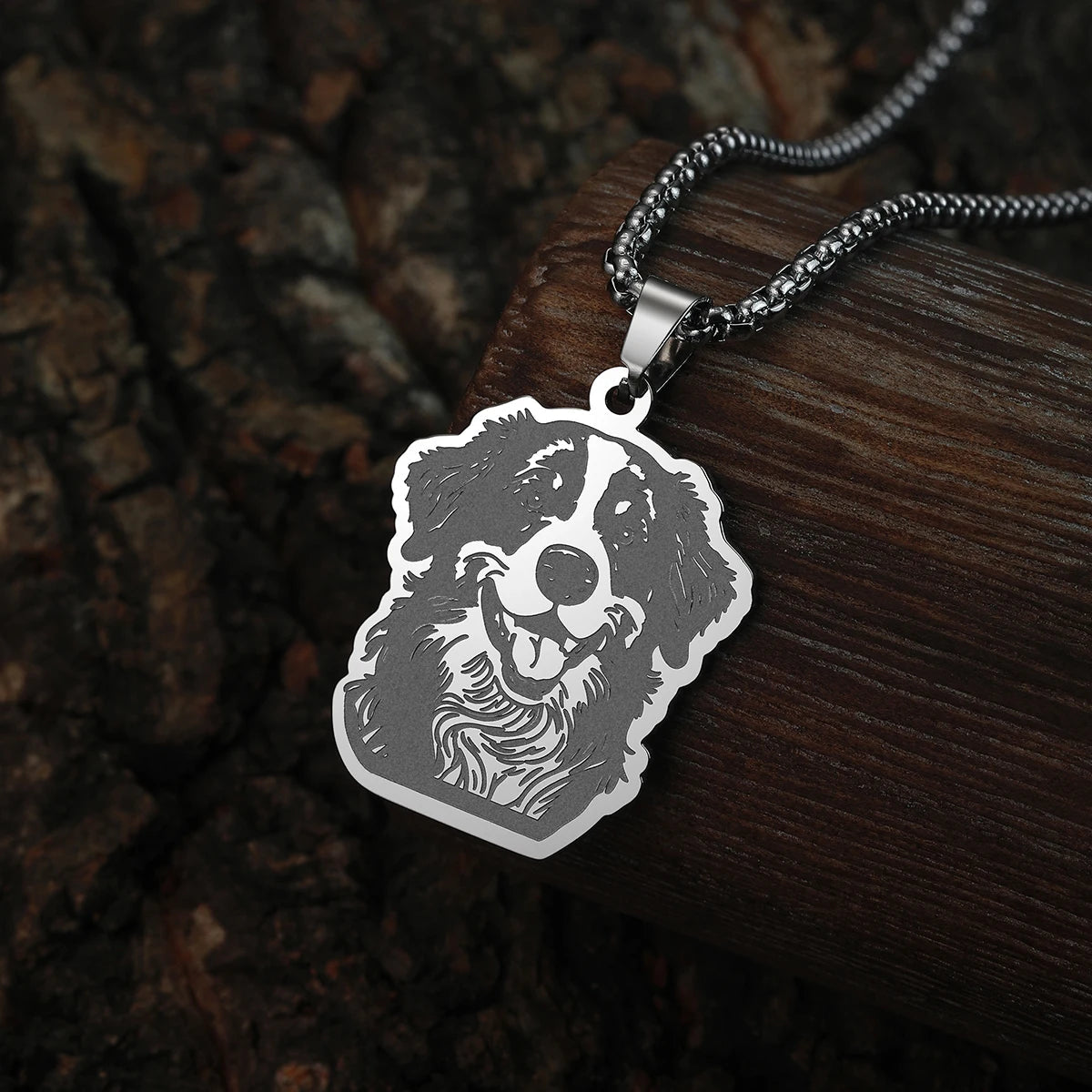 Golden and Silver Bernese Necklace Charm – Symbolic Dog Jewelry
