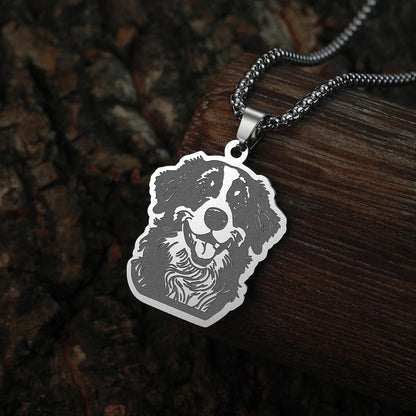 Golden and Silver Bernese Necklace Charm – Symbolic Dog Jewelry