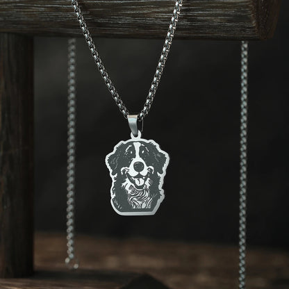 Golden and Silver Bernese Necklace Charm – Symbolic Dog Jewelry