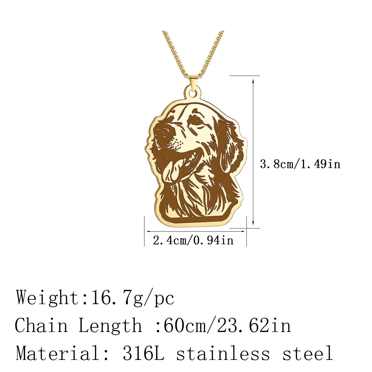 Heartfelt Golden & Silver Retriever Necklace – Loyal Companion Jewelry