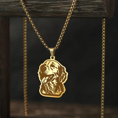 Heartfelt Golden & Silver Retriever Necklace – Loyal Companion Jewelry
