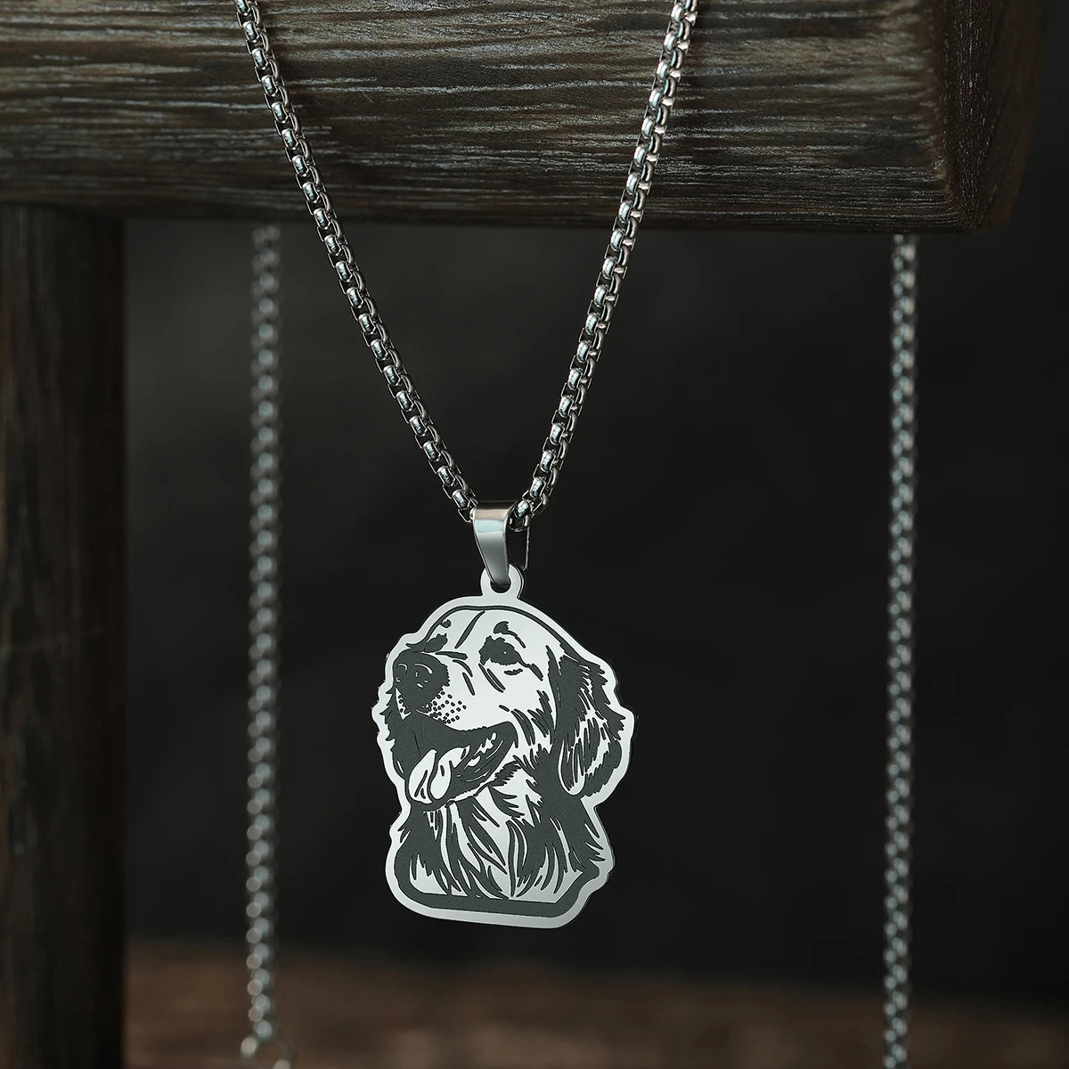 Heartfelt Golden & Silver Retriever Necklace – Loyal Companion Jewelry