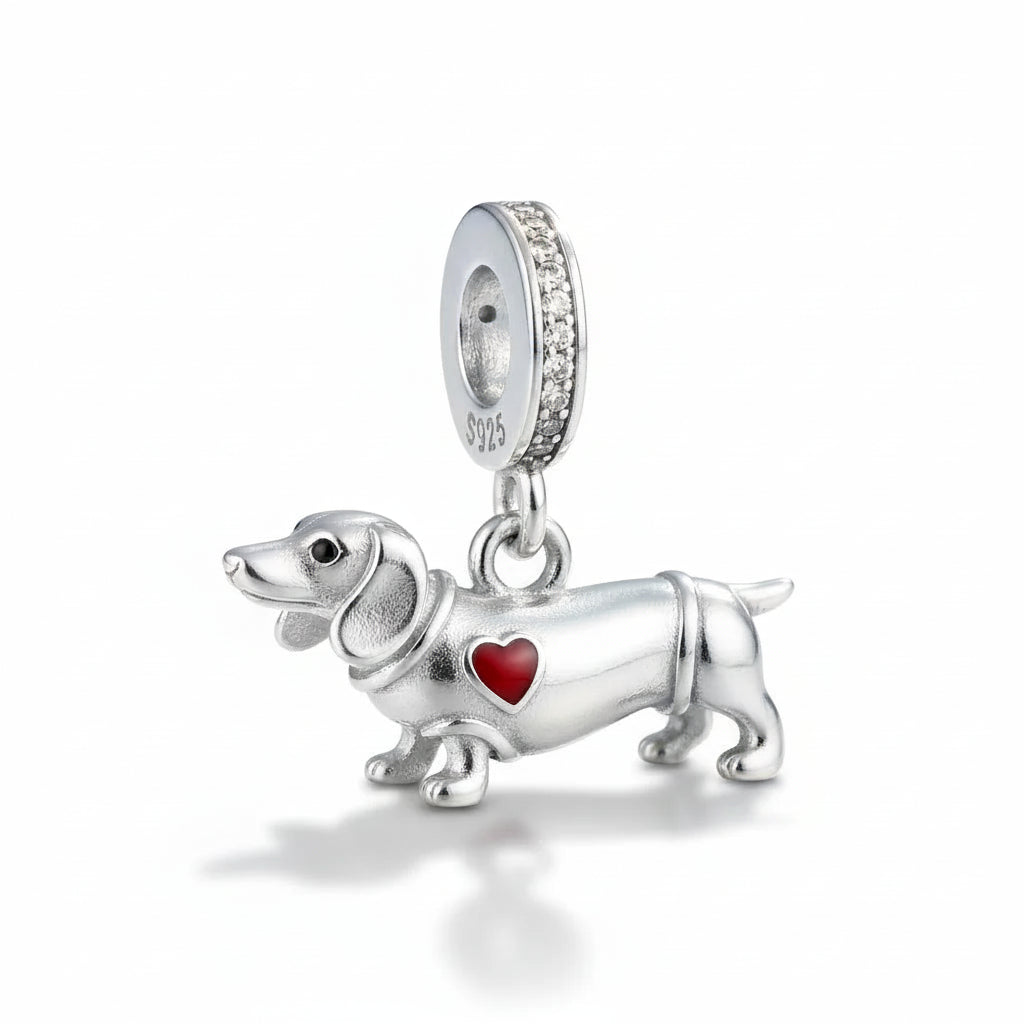 Heartwarming Golden & Silver Golden Retriever Charm – Loyal Companion Keepsake