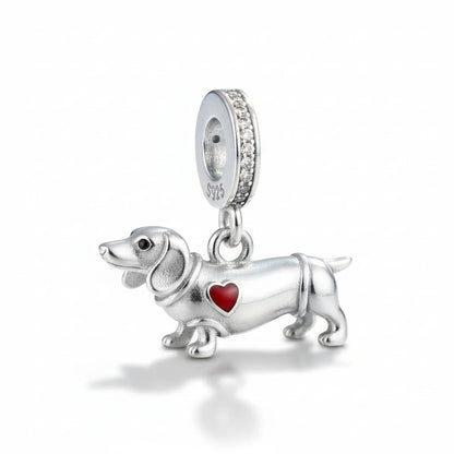 Heartwarming Golden & Silver Golden Retriever Charm – Loyal Companion Keepsake