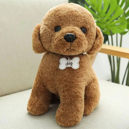 Huggable Toy Poodle Plush Toy for Curly Cutie Lovers - Sun-Kissed Apricot Snuggle Bear - Dreamy Realistic Magical Birthday Gift