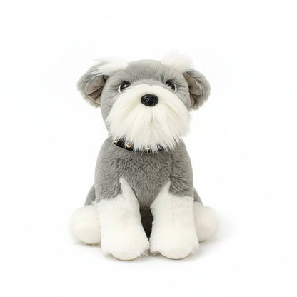 Irresistible Pepper & Salt Schnauzer Stuffed Animal – Cute Plush