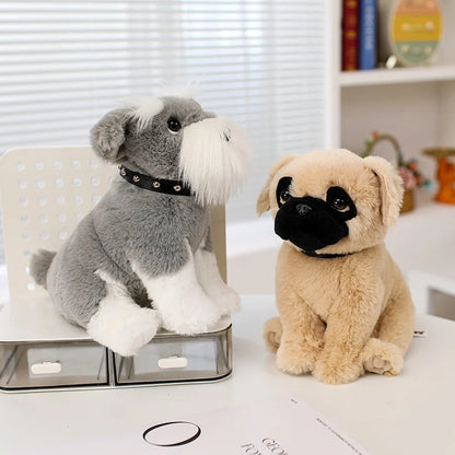 Irresistible Pepper & Salt Schnauzer Stuffed Animal – Cute Plush