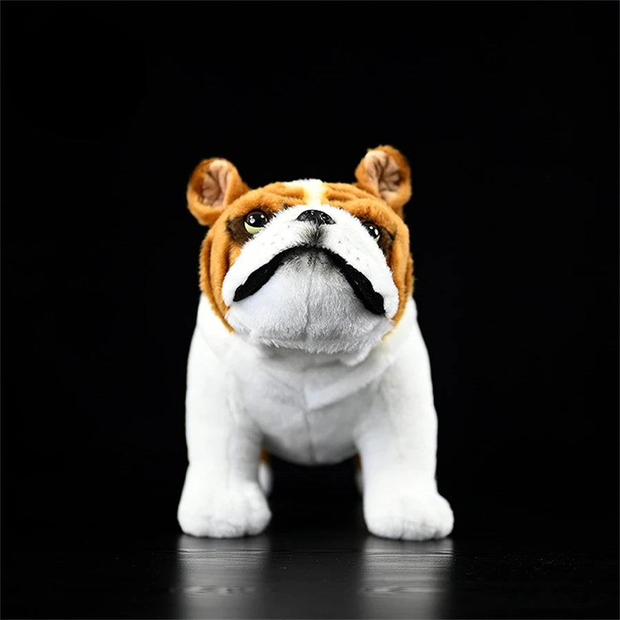 Lovable English Bulldog Plush Toy for Bully Lovers - Red and White British Bulldog - Realistic Memorial Keepsake