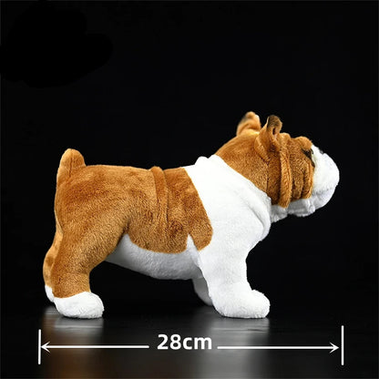 Lovable English Bulldog Plush Toy for Bully Lovers - Red and White British Bulldog - Realistic Memorial Keepsake